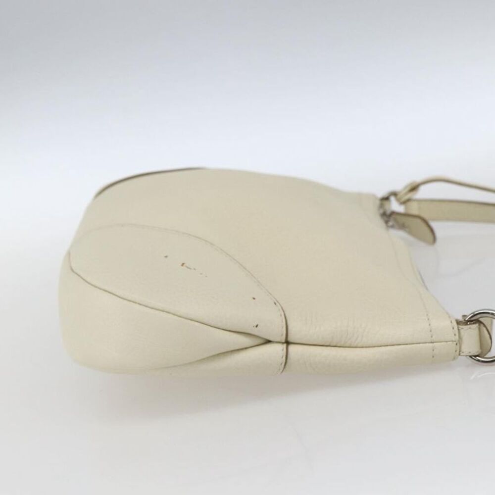 Salvatore Ferragamo Gancini Leather White Leather Shoulder Bag Bag - Picture 4 of 16
